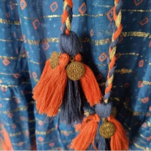 Anthropologie -VERB BYPALLAVI SINGHEEV - Blue Bandhani Printed Dress NWT… - Picture 12 of 13